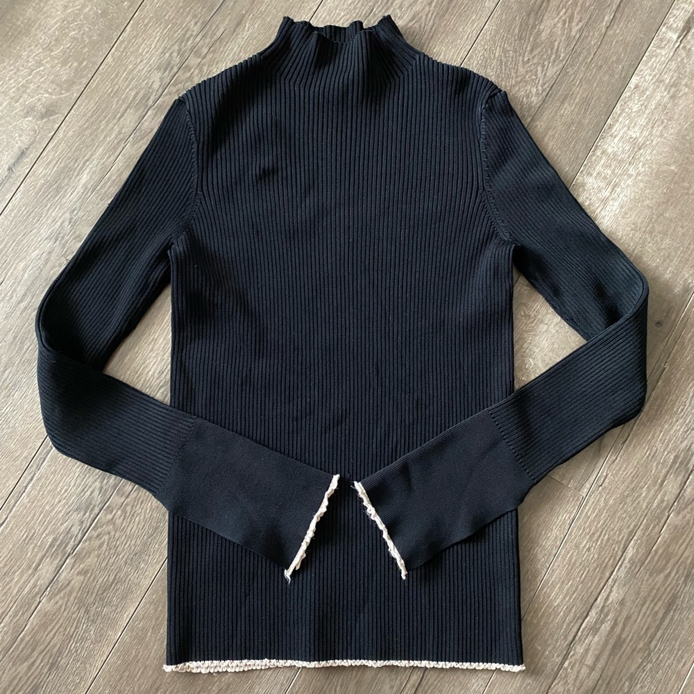 ZARA Mock Neck Knitted Sweater NWOT
